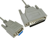 Cables Direct 2m D9/D25 serial cable Grey D9 FM D25 M