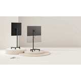 Manhattan Trolley Mount Stand for TV & Monitors, For screens: 13" to 42", VESA compatibility: all between 75X75 to 200x200mm - check the dimensions of the four mounting holes on back of screen to ensure it fits, Max 20kg, Height-adjustable to six levels,
