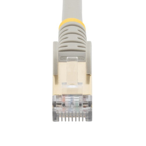 StarTech.com 0.50m CAT6a Ethernet Cable - 10 Gigabit Shielded Snagless RJ45 100W PoE Patch Cord - 10GbE STP Network Cable w/Strain Relief - Grey Individually Tested/Wiring is UL Certified/TIA