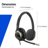 HP Poly Mission 825 Stereo USB Wired Headset (Bulk)