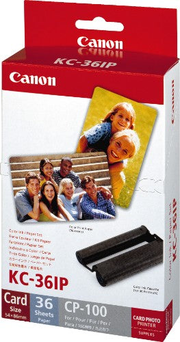 Canon 7739A001/KC-36IP inking-kit + Inkjet-paper Credit Card, 36 pages for Canon CP 100/1000/1500/820/900