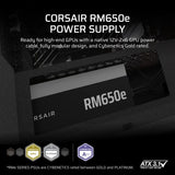 Corsair RMe Series RM650e power supply unit 650 W 24-pin ATX ATX Black