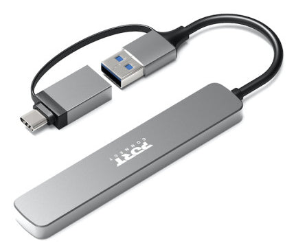 Port Designs 900161 interface hub USB 2.0 Type-A 5000 Mbit/s Silver