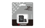 Kingston Technology 32GB microSDHC Industrial C10 A1 pSLC Card + SD Adapter