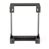 StarTech.com 12U 19" Wall Mount Network Rack - 12" Deep 2 Post Open Frame Server Room Rack for Data/AV/IT/Computer Equipment/Patch Panel with Cage Nuts & Screws 200lb Capacity, Black (RK12WALLO)