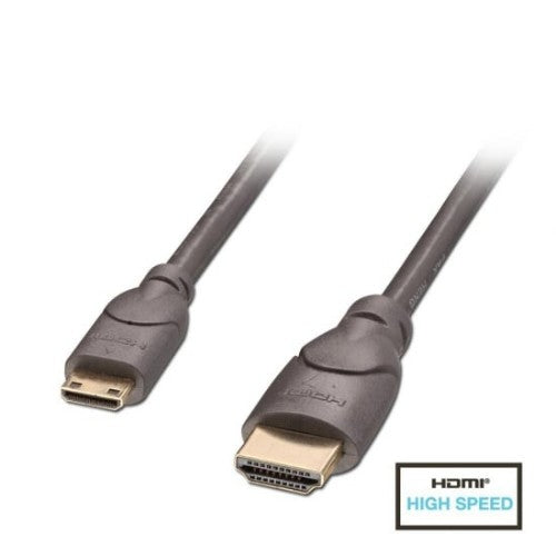 Lindy 0.5m Premium HDMI to Mini HDMI Cable, Anthra