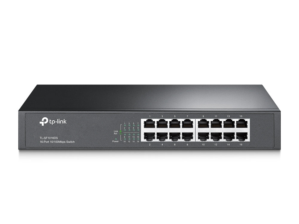 TP-Link TL-SF1016DS network switch Unmanaged Fast Ethernet (10/100) 1U Black  - Networking - TP-LINK