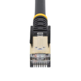StarTech.com 3m CAT6a Ethernet Cable - 10 Gigabit Shielded Snagless RJ45 100W PoE Patch Cord - 10GbE STP Network Cable w/Strain Relief - Black Individually Tested/Wiring is UL Certified/TIA