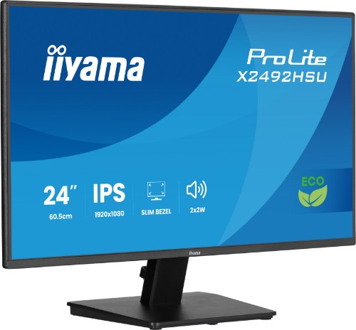 iiyama ProLite 24” IPS Full HD panel with 4-side slim bezel and B energy class