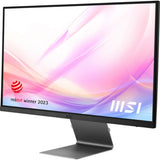 MSI Modern MD271UL 27 Inch Monitor, UHD (3840 x 2160), 60Hz, IPS, 4ms, Adaptive-Sync, 2x HDMI, DisplayPort, USB Type-C, Anti-Glare, Anti-Flicker, Less Blue light, TÜV Certified, Kensington, Grey