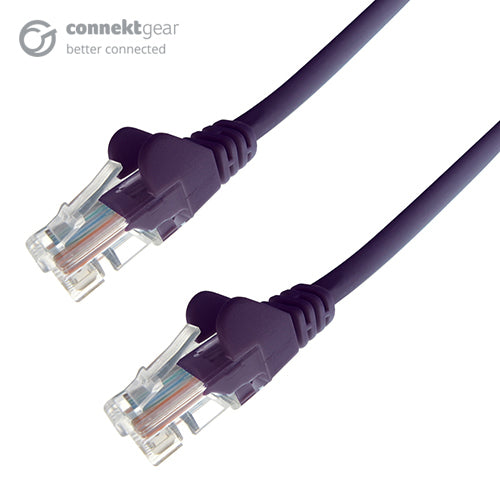 connektgear 1m RJ45 CAT5e UTP Stranded Flush Moulded Network Cable - 24AWG - Purple  - Computer Cables - connektgear