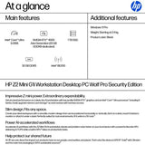 HP Z2 Mini G1i Wolf Pro Security Edition Intel Core Ultra 9 285K 32 GB DDR5-SDRAM 1 TB SSD NVIDIA RTX 4000 Ada Windows 11 Pro Mini PC Workstation AI Workstation, AI PC Black