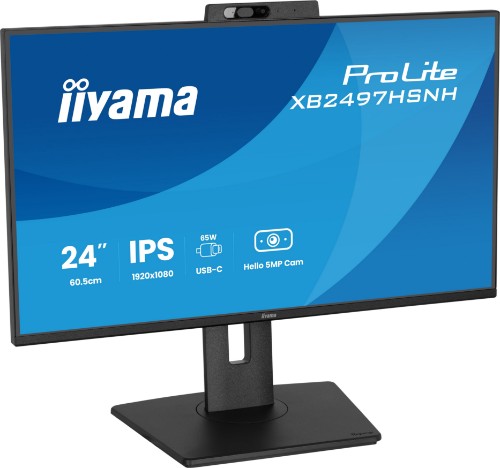 iiyama ProLite XB2497HSNH-B1 24IN IPS LCD 4MS 1920X1080 350CD/M2 HDMI/DP/USB 2 computer monitor 60.5 cm (23.8") 1920 x 1080 pixels Full HD Black