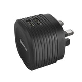 Hama Dual Charger, 2x USB, 2.4A with UK plug, black