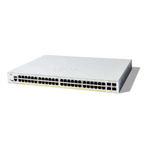 Cisco Catalyst 1300-48FP-4G Managed Switch, 48 Port GE, Full PoE, 4x1GE SFP, Limited Lifetime Protection (C1300-48FP-4G)