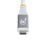 StarTech.com 3m (10ft) USB4 Cable, 20Gbps, USB-IF Certified USB-C Cable, 60W PD, 4K 120Hz DP 1.4, TPE Jacket, White USB-C Cord