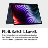 HP OmniBook X Flip 2-in-1 Laptop Next Gen AI 14-kc0000nax Copilot+ PC AMD Ryzen™ AI 5 35.6 cm (14") Touchscreen 2K 16 GB LPDDR5x-SDRAM 512 GB SSD Wi-Fi 7 (802.11be) Windows 11 Home Blue