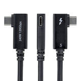 StarTech.com 2.6ft (80cm) Right Angle Thunderbolt 5 Cable, 80Gbps/Up to 120Gbps, 240W PD, 8K 60Hz, Certified Thunderbolt Cable, Compatible w/Thunderbolt 4/USB4/USB-C