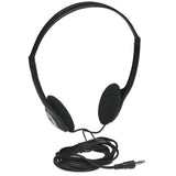 Manhattan Stereo On-Ear Headphones (3.5mm), Adjustable Split Headband, Foam Earpads, Speaker 80W max, Standard 3.5mm stereo jack/plug for audio output, cable 2.2m, Black, Three Year Warranty