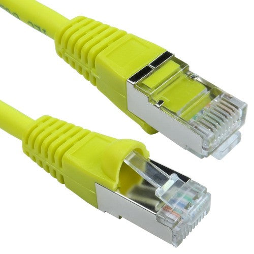 Cables Direct 5m CAT6a, M - M networking cable Yellow S/FTP (S-STP)