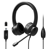 Port Designs 901605 headphones/headset Wired Head-band USB Type-A Black