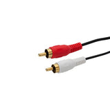 connektgear 2m 3.5mm Stereo to 2 x RCA/Phono Audio Cable - Male to Male - Gold Connectors