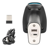 Manhattan Wireless 2D Handheld Barcode Scanner, 250mm Scan Depth, up to 80m effective range (line of sight), Max Ambient Light 100,000 lux (sunlight), Black, Charging cable (USB-A to USB-C into device) 1m included, Three Year Warranty