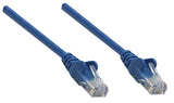 Intellinet Network Patch Cable, Cat5e, 10m, Blue, CCA, U/UTP, PVC, RJ45, Gold Plated Contacts, Snagless, Booted, Lifetime Warranty
