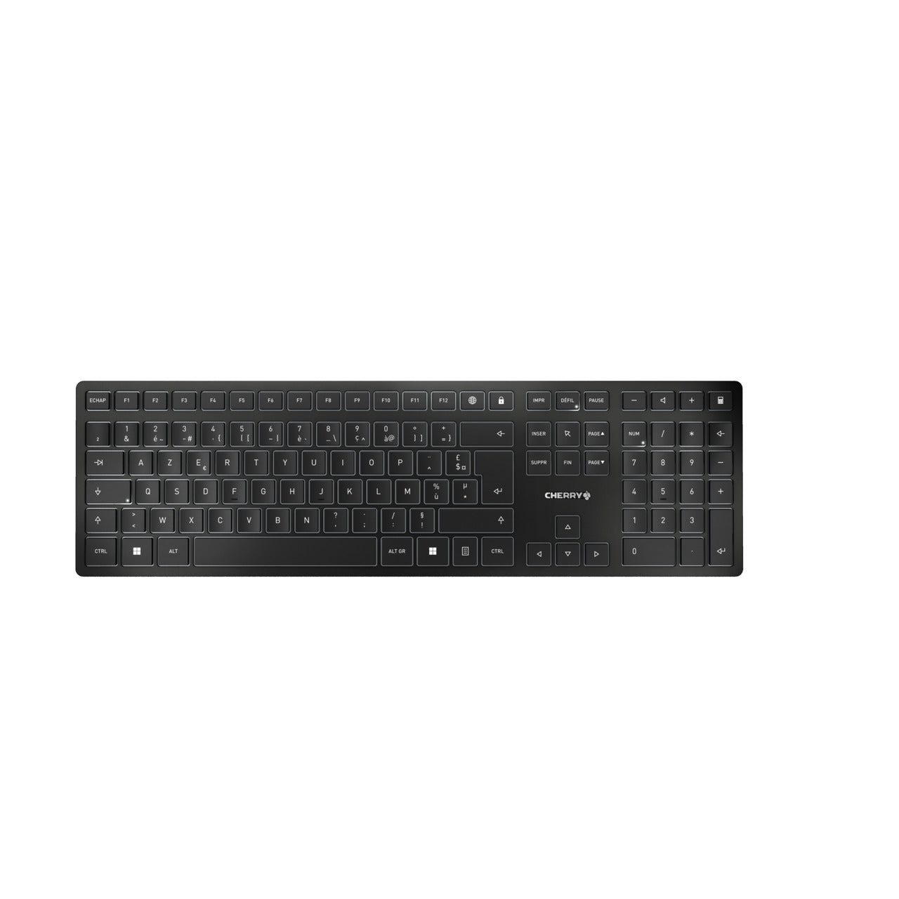 CHERRY KW 9100 SLIM keyboard Universal RF Wireless + Bluetooth AZERTY French Black  - Data Input Devices - CHERRY