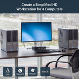StarTech.com 4 Port USB DisplayPort KVM Switch with Audio