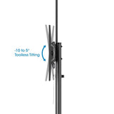Manhattan Trolley Mount Stand for TV & Monitors, For screens 37" to 70", VESA compatibility: all between 200x200 to 600x400mm - check the dimensions of the four mounting holes on back of screen to ensure it fits, Max 70kg, Black, LFD, Bracket, Lifetime Wa