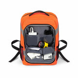 DICOTA P20471-18 backpack Rucksack Black, Grey, Orange Recycled polyethylene terephthalate (rPET)