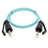 Tripp Lite N820-02M-IND 10Gb Rigid Industrial Duplex Multimode 50/125 OM3 Fiber Patch Cable (LC/LC) - IP68, Aqua, 2 m (6.6 ft.)