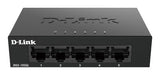 D-Link DGS-105GL 5-Port Gigabit Ethernet Switch, Fanless, Low Profile, Metal Housing, Plug-and-Play, 802.3az EEE black