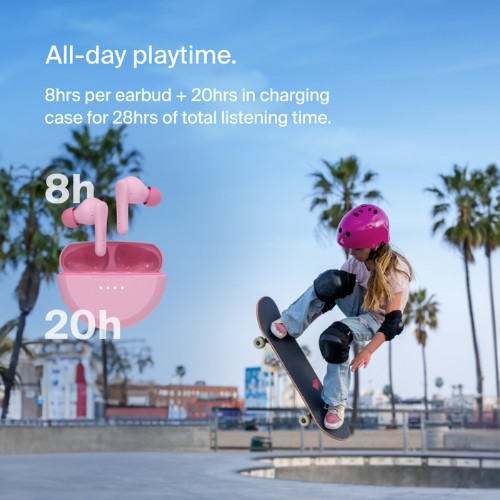 Belkin SoundForm Nano 2 Headphones Wireless In-ear Calls/Music Micro-USB Bluetooth Pink