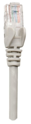 Intellinet Network Patch Cable, Cat6, 0.25m, Grey, CCA, U/UTP, PVC, RJ45, Gold Plated Contacts, Snagless, Booted, Lifetime Warranty