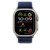 Apple 49mm Blue Trail Loop - M/L - Natural Titanium Finish