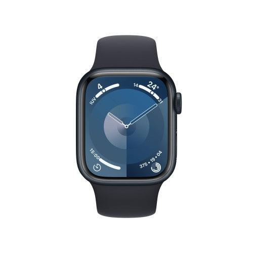 Apple Watch Series 9 GPS + Cellular 41mm Midnight Aluminium Case w/ Midnight Sport Band - S/M