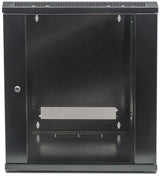 Intellinet 19" Network Cabinet - Wall Mount (Standard), 12U, 450mm Deep, Black, Flatpack, Max 60kg, Suitable also for use on desk or floor, Usable Depth 270mm to 350mm, Metal & Glass Door, Back Panel, Removeable Sides,Parts for wall installation not inclu