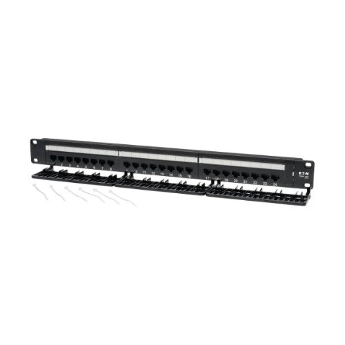 Tripp Lite N252-024 24-Port 1U Rack-Mount Cat6/Cat5 110 Patch Panel, 568B, RJ45 Ethernet, TAA