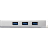StarTech.com 3-Port Portable USB 3.0 Hub plus Gigabit Ethernet - Built-In Cable~3-Port Portable USB 3.0 Hub plus Gigabit Ethernet - 5Gbps - Built-In Cable