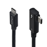 StarTech.com 2.6ft (80cm) Right Angle Thunderbolt 5 Cable, 80Gbps/Up to 120Gbps, 240W PD, 8K 60Hz, Certified Thunderbolt Cable, Compatible w/Thunderbolt 4/USB4/USB-C