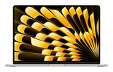 Apple MacBook Air Apple M M3 Laptop 38.9 cm (15.3") 8 GB 256 GB SSD Wi-Fi 6E (802.11ax) macOS Sonoma Beige