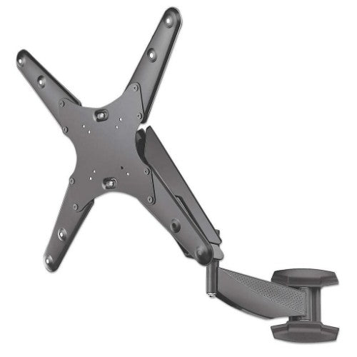 Manhattan Wall Mount for TV & Monitors (Spring Arm 3 pivots), For screens 17" to 55", VESA compatibility: all between 75x75mm to 400x400mm - check the dimensions of the four mounting holes on back of screen to ensure it fits, Max 30kg, Black, Bracket