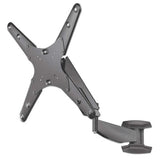 Manhattan Wall Mount for TV & Monitors (Spring Arm 3 pivots), For screens 17" to 55", VESA compatibility: all between 75x75mm to 400x400mm - check the dimensions of the four mounting holes on back of screen to ensure it fits, Max 30kg, Black, Bracket