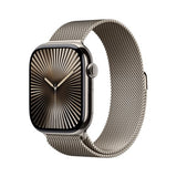 Apple Watch Series 10 GPS + Cellular 46mm Natural Titanium Case with Natural Milanese Loop - S/M