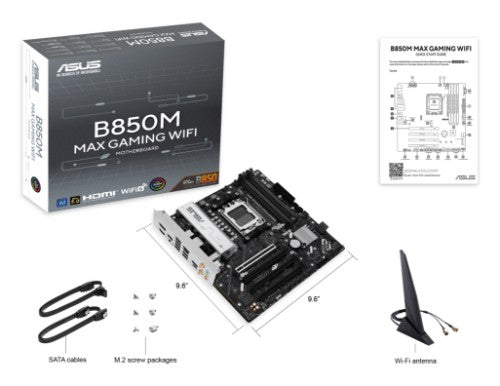 ASUS B850M MAX GAMING WIFI AMD B850 Socket AM5 micro ATX