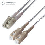 connektgear 20m Duplex Fibre Optic Multi-Mode Cable OM1 62.5/125 Micron LC to SC Grey 3-5 working days non cancellable non returnable