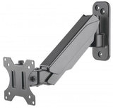 Manhattan Wall Mount for TV & Monitors (Spring Arm 2 pivots), For screens 17" to 32", VESA compatibility: 75x75mm and 100x100mm - check the dimensions of the four mounting holes on back of screen to ensure it fits, Max 8kg, Black, Bracket, Lifetime Warran