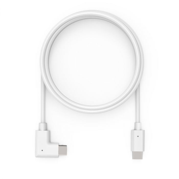 6ft Charge & Data USB-C to USB-C 90-Degree Cable Right Angle White